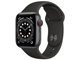 ★アップル / APPLE Apple Watch Series 6 GPS+Cellularモデル 40mm M06P3J/A [ブラックスポーツバンド]【送料無料】