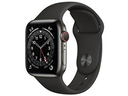 ★アップル / APPLE Apple Watch Series 6 GPS+Cellularモデル 40mm M06X3J/A [グラファイトステンレススチールケース/ブラックスポーツバンド]