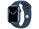 ★アップル / APPLE Apple Watch Series 7 GPS+Cellularモデル 45mm MKJT3J/A [アビスブルースポーツバンド]【送料無料】