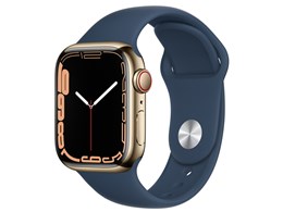 ★アップル / APPLE Apple Watch Series 7 GPS+Cellularモデル 41mm MN9K3J/A [ゴールドステンレススチールケース/アビスブルースポーツバンド]
