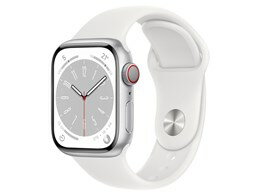 ★アップル / APPLE Apple Watch Series 8 GPS+Cellularモデル 41mm MP4A3J/A [シルバー/ホワイトスポーツバンド]【送料無料】