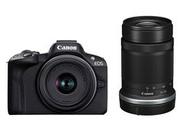 ★キヤノン / CANON EOS R50 ダブルズームキット [ブラック] 【デジタル一眼カメラ】【送料無料】