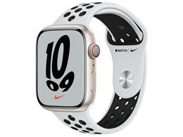 【展示品】【アウトレット 展示品】アップル / APPLE Apple Watch Nike Series 7 GPS+Cellularモデル 45mm MKL43J/A [ピュアプラチナム/ブラックNikeスポーツバンド]のサムネイル