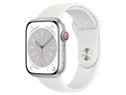 ★アップル / APPLE Apple Watch Series 8 GPS+Cellularモデル 45mm MP4J3J/A [シルバー/ホワイトスポーツバンド]【送料無料】