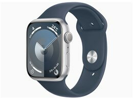 ★アップル / APPLE Apple Watch Series 9 GPSモデル 45mm MR9D3J/A [シルバー/ストームブルースポーツバンド S/M]【送料無料】