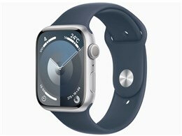 ★アップル / APPLE Apple Watch Series 9 GPSモデル 45mm MR9E3J/A [シルバー/ストームブルースポーツバンド M/L]【送料無料】