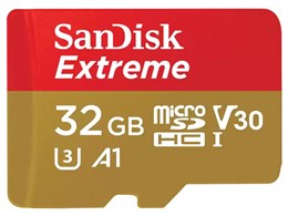 スペック情報 メモリー種類&nbsp;microSDHCメモリーカードメモリー容量&nbsp;32GB1GBあたりの価格\117UHSスピードクラス&nbsp;UHS-I Class3ビデオスピードクラス&nbsp;V30スピードクラス&nbsp;CLASS10アプリケーションパフォーマンスクラス&nbsp;A1最大転送速度100 MB/s最大書込速度60 MB/s防水・耐水○耐衝撃○耐温度○耐X線○※上記スペック情報は正確であることをお約束するものではございません。また、空白部分は未調査の項目です。※掲載情報に誤りを発見した場合は、当ショップまでご連絡ください。ご配送のスケジュールこちらの商品は、 最短出荷商品 です 延長保証のご案内 こちらの商品は延長保証対象外です 延長保証は有償のオプションサービスです。 ご加入をご検討のお客様は必ずこちらのページをご確認ください。 ※商品価格が変動して延長保証料が変わる可能性がございますのでご注意ください。