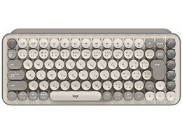 乐天商城 - ★ロジクール POP KEYS K730GY 茶軸 [グレージュ]【キーボード】【送料無料】