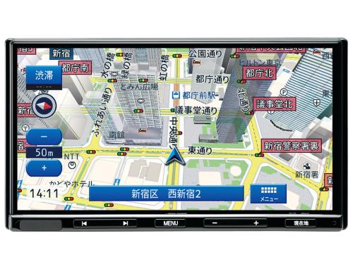 【ご購入の前に】車への取り付けについて当店では車への取り付けサービスや、取り付け費用の負担などは行っておりません。また万が一カーナビに不具合があった際の取り外し費用や、再取り付け費用もお客様ご負担となります。あらかじめご了承ください。スペック情報 画面サイズ7 V型(インチ) 画面種類液晶 解像度800×480 タイプ180mmモデル 設置タイプ一体型(2DIN) 記録メディアタイプメモリ タッチパネル○ タッチパネル種類静電式 TVチューナーフルセグ(地デジ) 4x4地デジチューナー○ バックカメラ別売 BluetoothBluetooth ハンズフリー機能○ ワイドFM○ VICS WIDE○ VICS○ スマートIC考慮検索○ ミラーリング対応○ 接続端子HDMI端子(入力) 幅x高さx奥行き178x100x170.4 mm 重量1.68 kg ※上記スペック情報は正確であることをお約束するものではございません。正確な商品情報につきましては、メーカーの公式サイトをご参照いただくか、直接メーカーへお問い合わせください。※空白部分は未調査の項目です。※掲載情報に誤りを発見した場合は、当ショップまでご連絡ください。ご配送のスケジュールこちらの商品は、 最短出荷商品 です 延長保証のご案内 5年延長保証（自然故障） 7,348円 5年延長保証（自然故障＋物損） 11,078円 延長保証は有償のオプションサービスです。 ご加入をご検討のお客様は必ずこちらのページをご確認ください。 ※商品価格が変動して延長保証料が変わる可能性がございますのでご注意ください。