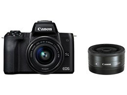 ◎◆ CANON EOS Kiss M ダブルレンズキット [ブラック] 【デジタル一眼カメラ】