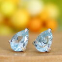 K18 K18YG K18PG K14WG アクアカラースカイブルートパーズ 6x4 ペアシェイプ ピアス
