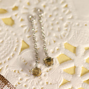 K18 K18YG K18PG K14WG ウイスキークォーツ 3ミリローズカット チャーム