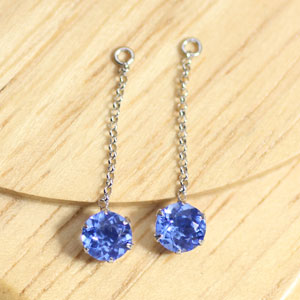 K18 K18YG K18PG K14WG ブルークォーツ 5ミリ ラウンド チャーム