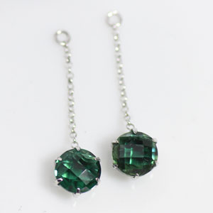 K18 K18YG K18PG K14WG グリーンクォーツ 6ミリ ラウンド ダブルチェスカット チャーム