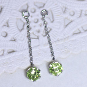 K18 K18YG K18PG K14WG ペリドット 4ミリ ラウンド ダブルチェスカット チャーム