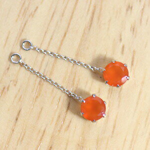 K18 K18YG K18PG K14WG オレンジカーネリアン 5ミリラウンド カット チャーム