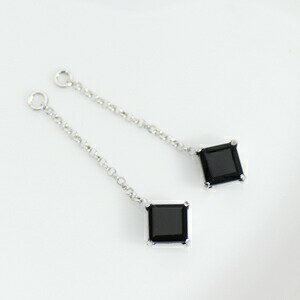 K18 K18YG K18PG K14WG オニキス 4ミリ スクエア チャーム