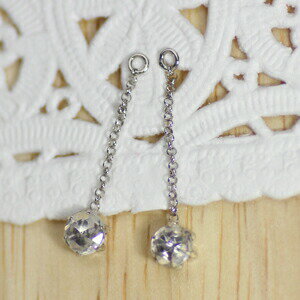 K18 K18YG K18PG K14WG クリアクォーツ 4ミリ ラウンド ダブル ローズ チャーム