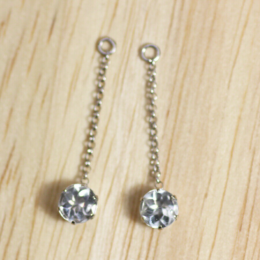 K18 K18YG K18PG K14WG ホワイトトパーズ 4.5 ミリ バフトップ チャーム