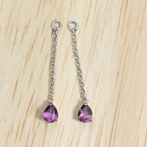 K18 K18YG K18PG K14WG ロードライトガーネット 3x4 ペアシェイプ チャーム