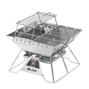 ロゴス(LOGOS) LOGOS the ピラミッドTAKIBI Lコンプリート 焚き火台 バーベキューグリル 調理スタンド キャンプ たき火 焚火 焚き火 たき火台 焚火台 ファイアグリル ファイヤースタンド バーベキュー 防災 万能調理グリル