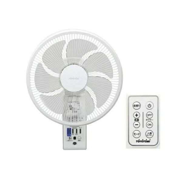 ◆最大3000円CP＋P3倍！！4/20◆トヨトミ 扇風機 壁掛け 人感センサー搭載 静音 ACモーター 風量4段階 リモコン付き FW-S30R ホワイト TOYOTOMI【転送不可】