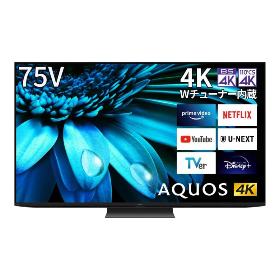 シャープ テレビ 75インチ AQUOS 4K液晶テレビ 75V YouTube/Bluetooth対応 4T-C75EL1 SHARP【転送不可】