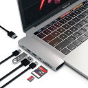 Satechi Type-C アルミニウム Proハブ Macbook Pro 13/15インチ対応 40Gbs Thunderbolt 3 4K HDMI Micro/SDカード USB 3.0ポート×2 マルチ USB ハブ (シルバー)