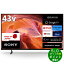 5/1P5+2000OFFݥSONY ˡ BRAVIA KJ-43X80L վƥ 43V 4K塼ʡ¢ YouTube/Bluetoothб 