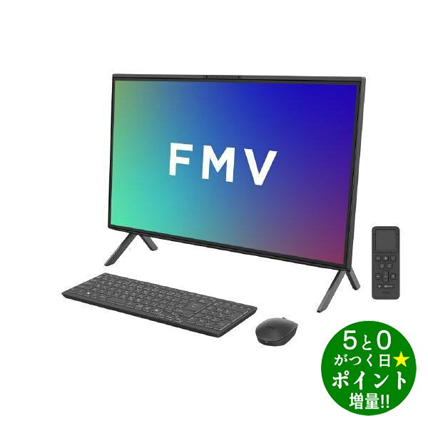Rakuten - ◆最大3000円CP＋P3倍！！4/25◆富士通 デスクトップパソコン 27型 32GB/1TB Win11Home Ryzen AI7 F77-L1 FMVF77L1BA ブラック FUJITSU【転送不可】
