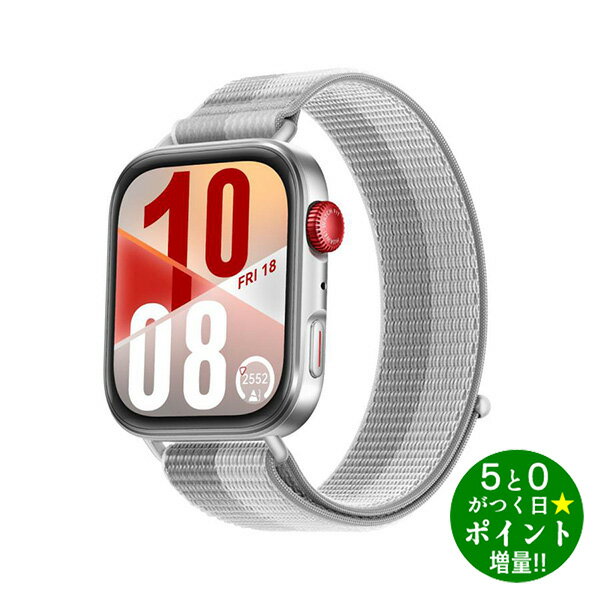 WATCH FIT 4 スマートウォッチ 薄型軽量 1.82インチ大画面 アウトドアに適した気圧計と測位システム 通知 フィットネス ヘルストラッカー 情緒測定 10日間ロングバッテリー iOS/Android グレー