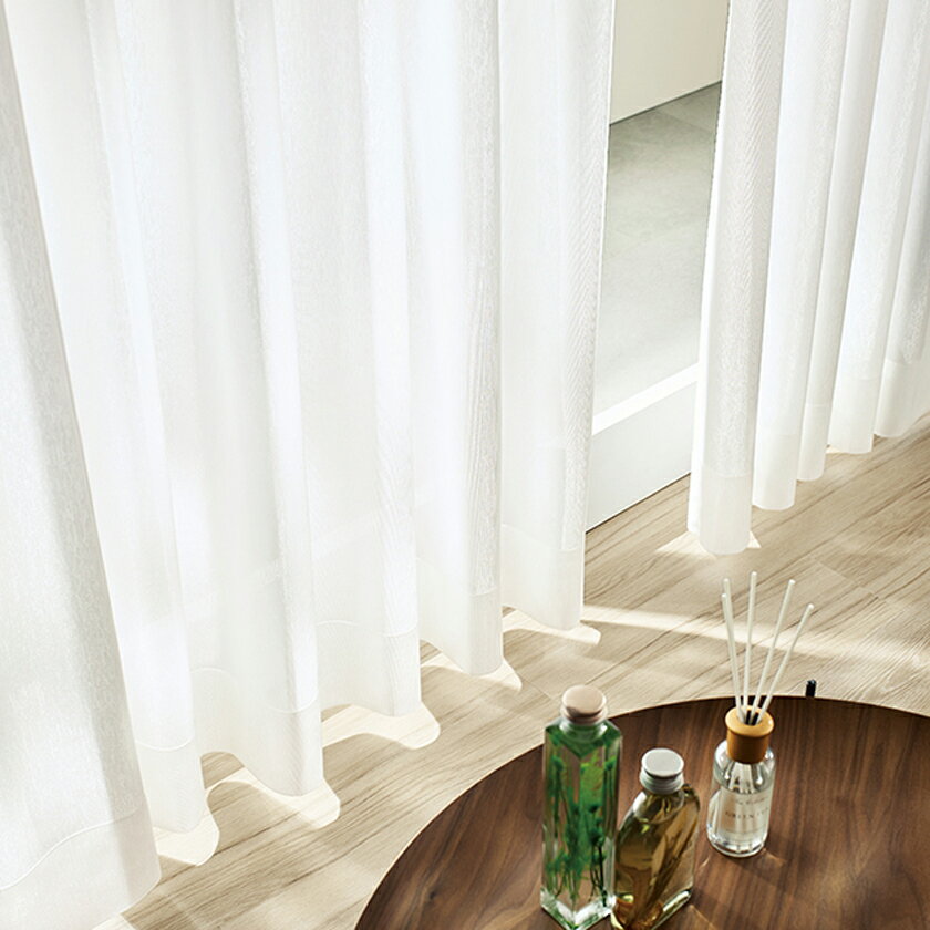 アスワン ファブリーズカーテン FB069▼ニューシンプル縫製 約1.5倍ヒダ 1ツ山 シアー・レースカーテン▼Sheer(シアー) マリリナ【カーテン幅3250～4240×カン下寸法2010～2200mm】
