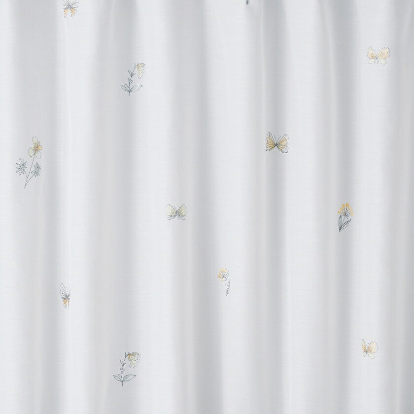 ▼オーダーカーテン デザインライフ MICHIKUSA VOILE ミチクサボイル シアー 1.5倍ヒダ▼スミノエ DESIGN LIFE【カーテン幅201〜300×カン下寸法261〜300cm】V1362 シアー レース ウォッシャブル 日本製(生地 中国製)