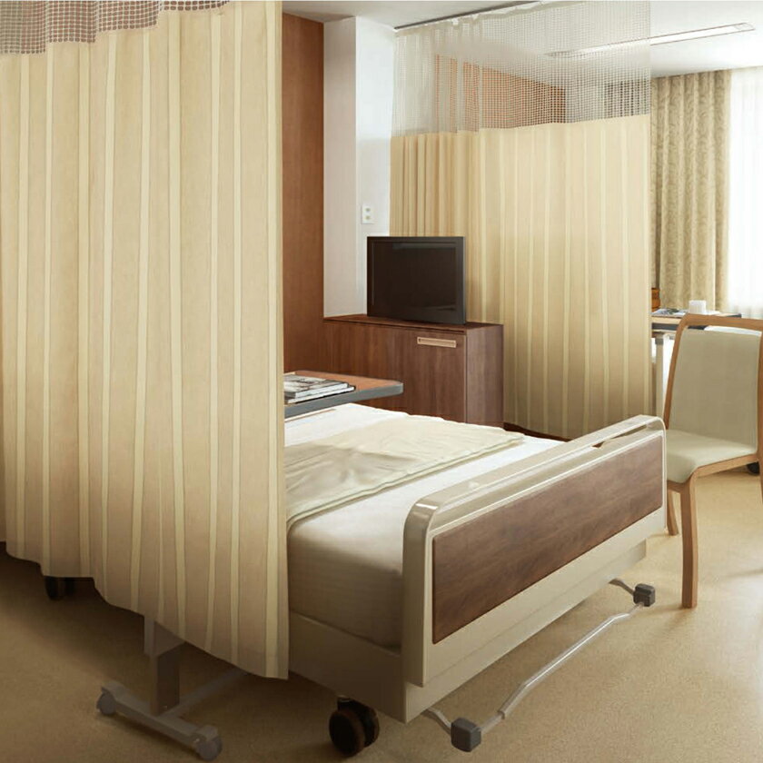 オーダーカーテン 医療 福祉 教育 施設向け▼Face コントラクト用カーテン 間仕切り用ホスピタル縫製/ホスピタルネット3(M)使用 ヨコ使い Qタイプ▼スミノエ フェイス 医療（間仕切り）シリーズ トーラス3 E-6061～6065【カーテン幅251～300×カン下寸法231～250cm】