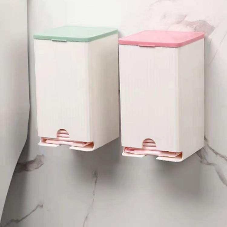 トイレ ストッカー サニタリー収納ホルダー 生理用品 ナプキン サニタリー収納ケース ナプキン収納ボックス 粘着フック付き 収納ボックス ふた 蓋付き 小物入れ サニタリー収納 サニタリー用品 トイレ収納 洗面所 d-start-10007129 D-START楽天市場店 サンプル画像2