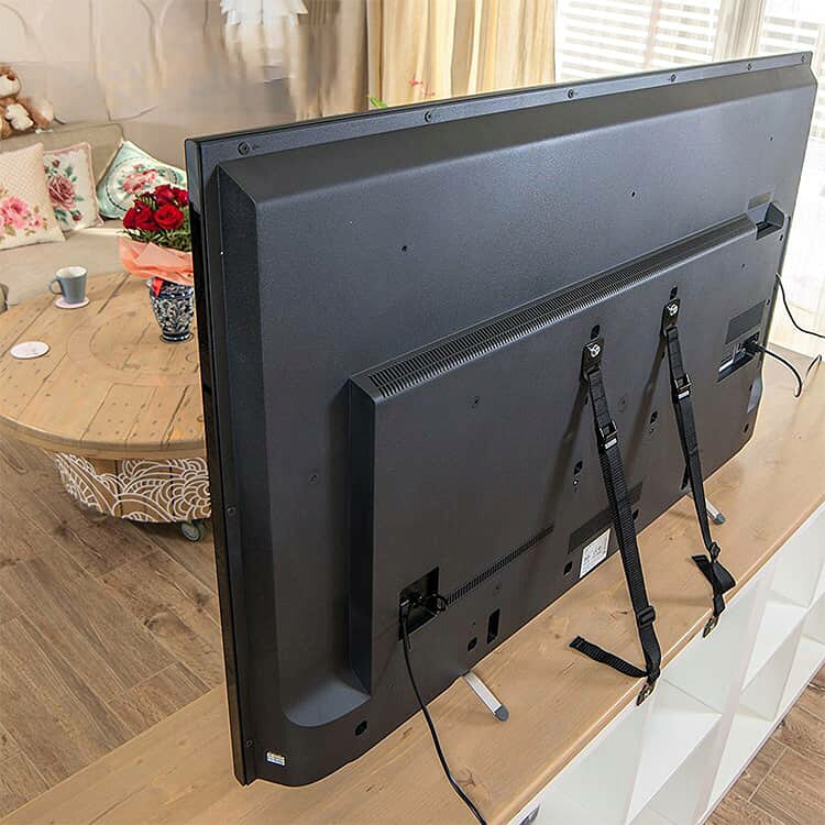 耐震ベルト 転倒防止 テレビ テレビ ベルト 2個セット 長さ調整可能 固定器具 防災...