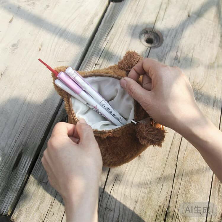 ぬいぐるみペンケース ペンケース 雌鶏柄 ふわふわ ニワトリのメス 筆箱 めんどり 文具収納ポーチ ペンポーチ ポーチ もふもふ 収納ポーチ ぬいぐるみ収納ポーチ 収納袋 雌鶏柄 化粧ポーチ コスメポーチ 癒し系 大容量 d-start-10008744 D-START楽天市場店 サンプル画像2