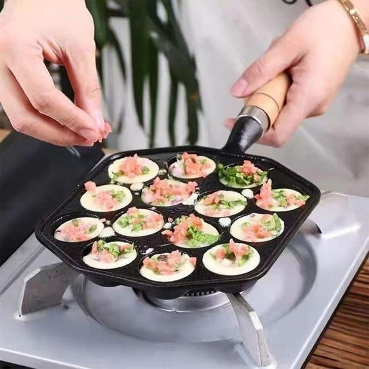 お菓子作り 焼き型 鋳鉄製 たこ焼き器 調理器具 たい焼き風 フライパン 鉄製 プレ...