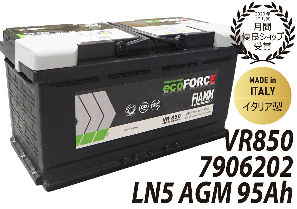 FIAMM フィアム バッテリーLN5 AGM 95Ah 850CCAecoFORCE AGM エコフォース イタリア製7906202 VR850VAR..