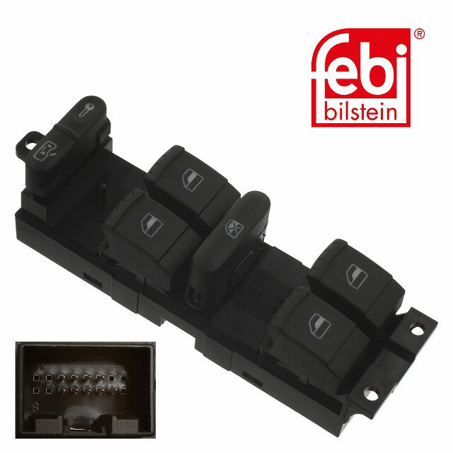 Volkswagen パワーウインドウスイッチ運転席側 FEBI 37644 1J4959857D