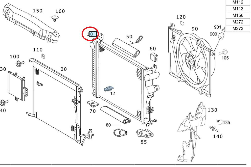 Mercedes-Benz（メルセデスベンツ）ラジエター 優良品 社外品 新品SLクラス/W2302305000303