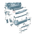 【8/24-27限定 全品P10倍(エントリー要)】Volkswagen(フォルクスワーゲン) リアバンパーホースメント 純正品 新品 5K0807305A