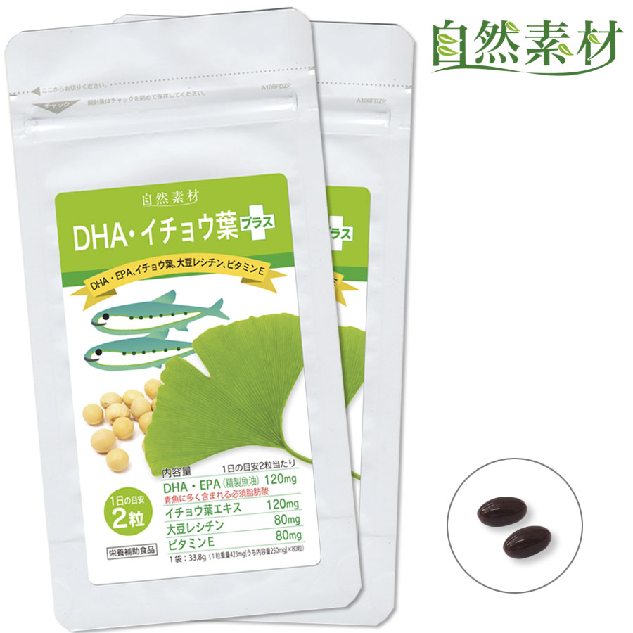 創業45年 DHAイチョウ葉プラス (約80日分) DHA EPA イチョウ葉 大豆レシチン ビタミ ...