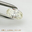 全国宝石学協会鑑定書付き　ダイヤモンド　1.010ct　VLY-SI2 オーバルカット