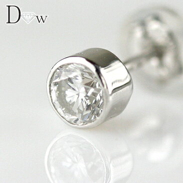 PTダイヤモンド　メンズピアス0.3ct　D-VVS1-EX　最高級品