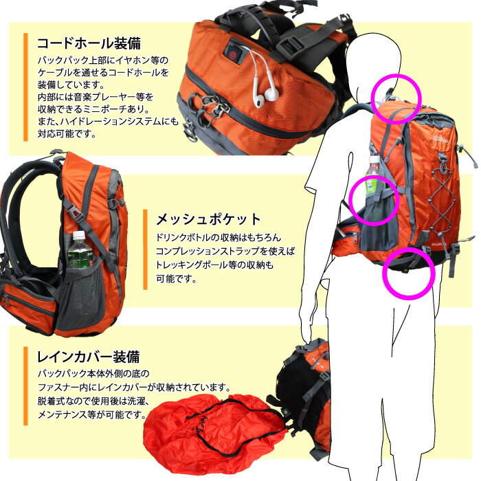 【楽天市場】【レスキューシート付き】DABADA（ダバダ） バックパック 全8色 リュックサック 35L 登山リュック 防災リュック 登山用品