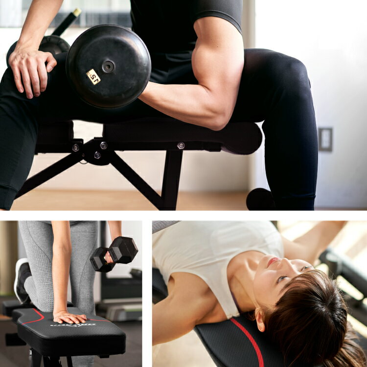 トレーニングベンチ フラットベンチ 耐荷重300kg 折りたたみ式 シットアップベンチ ダンベル用ベンチ 腹筋 背筋 トレーニング器具 組立簡単 thta 3