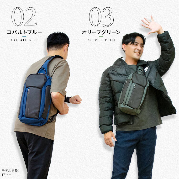 ボディバッグ メンズ 大容量 軽量 撥水 6ポケット 斜めがけ ショルダーバッグ レデ...