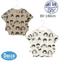 【20%OFF SALE セール】Make Your Day メイク・ユア・デイ いろんな顔総柄 Tシャツ(80~1400cm)M420142 子供服 女の子 ...