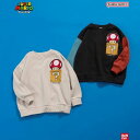 BREEZE ブリーズ スーパーマリオ ポケットトレーナー (100~140cm)J411825 子供服 キッズ 男の子 女の子 トップス 2025秋冬